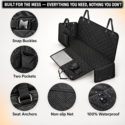 PawProtect™- Heavy Duty Waterproof Car Seat Protector for All Dog Sizes- 2.0